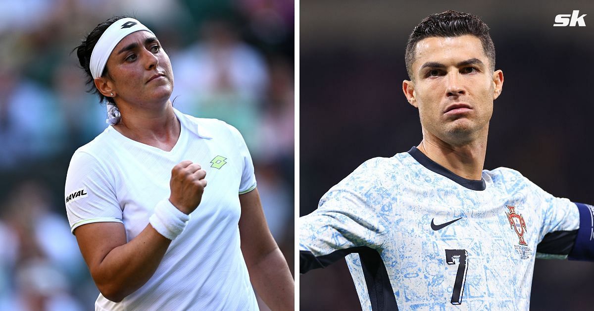 Ons Jabeur (left) and Cristiano Ronaldo