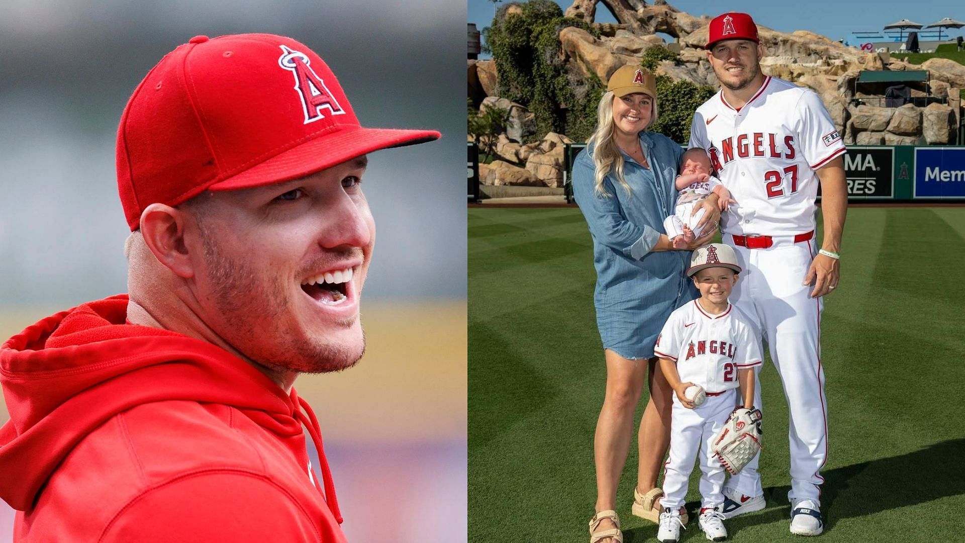 Mike Trout shared an adorable video of his sons heading towards Christmas (Photo Source: IMAGN / @miketrout IG)