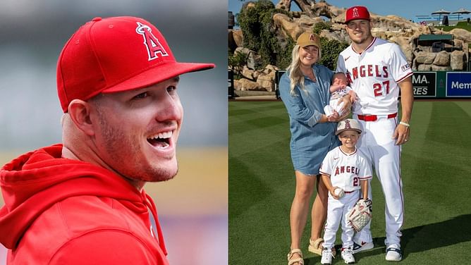 WATCH: Mike Trout's wife Jessica shows off their most adorable Christmas present with Angels superstar and son Beckham
