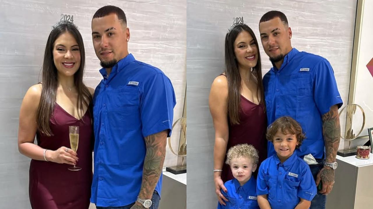 Javier Baez with his wife Irmarie Marquez and sons Aiden and Adrian (Images from - Instagram.com/@irmariebaez)