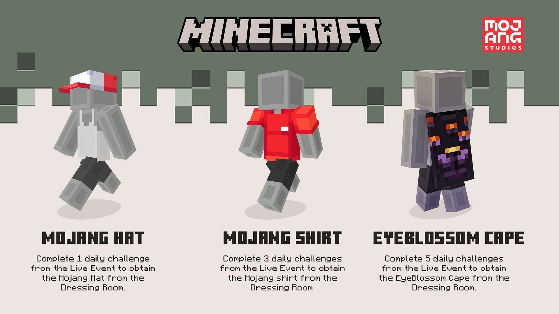 The Minecraft Eerie Mojang Office party rewards players with exclusive cosmetics (Image via X/Mojang Studios)