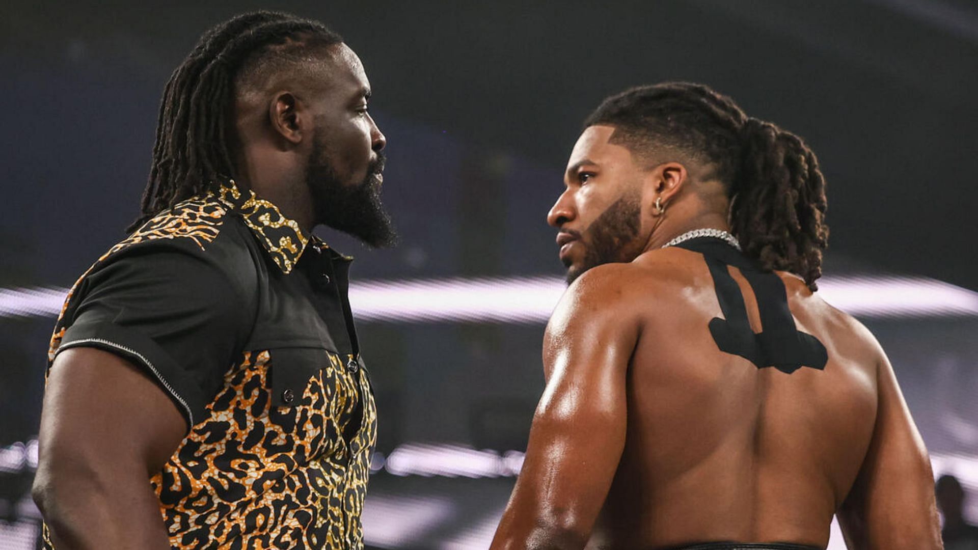 Oba Femi and Trick Williams on NXT. [Photo from WWE.com]