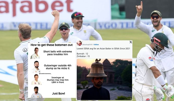 "Hey Babar Azam, this isn’t Zimbabwe"- Top 10 funny memes from day 1 of 1st Pakistan vs South Africa Test 2024