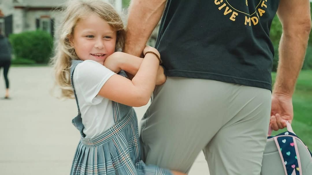 Stipe Miocic with his daughter. [Image courtesy: @stipemiocic on Instagram]