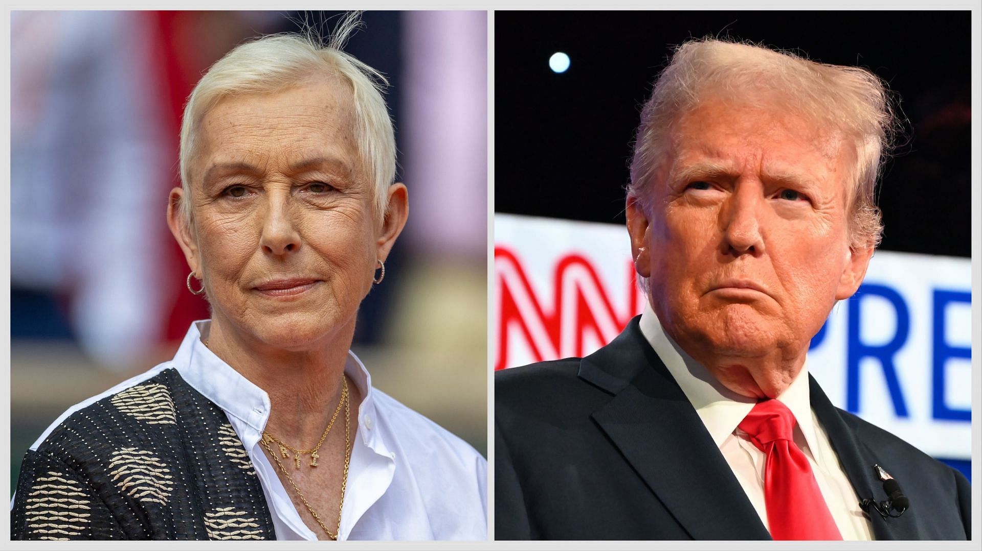 Martina Navratilova (L) &amp; Donald Trump (R) [Image Source: Getty Images]