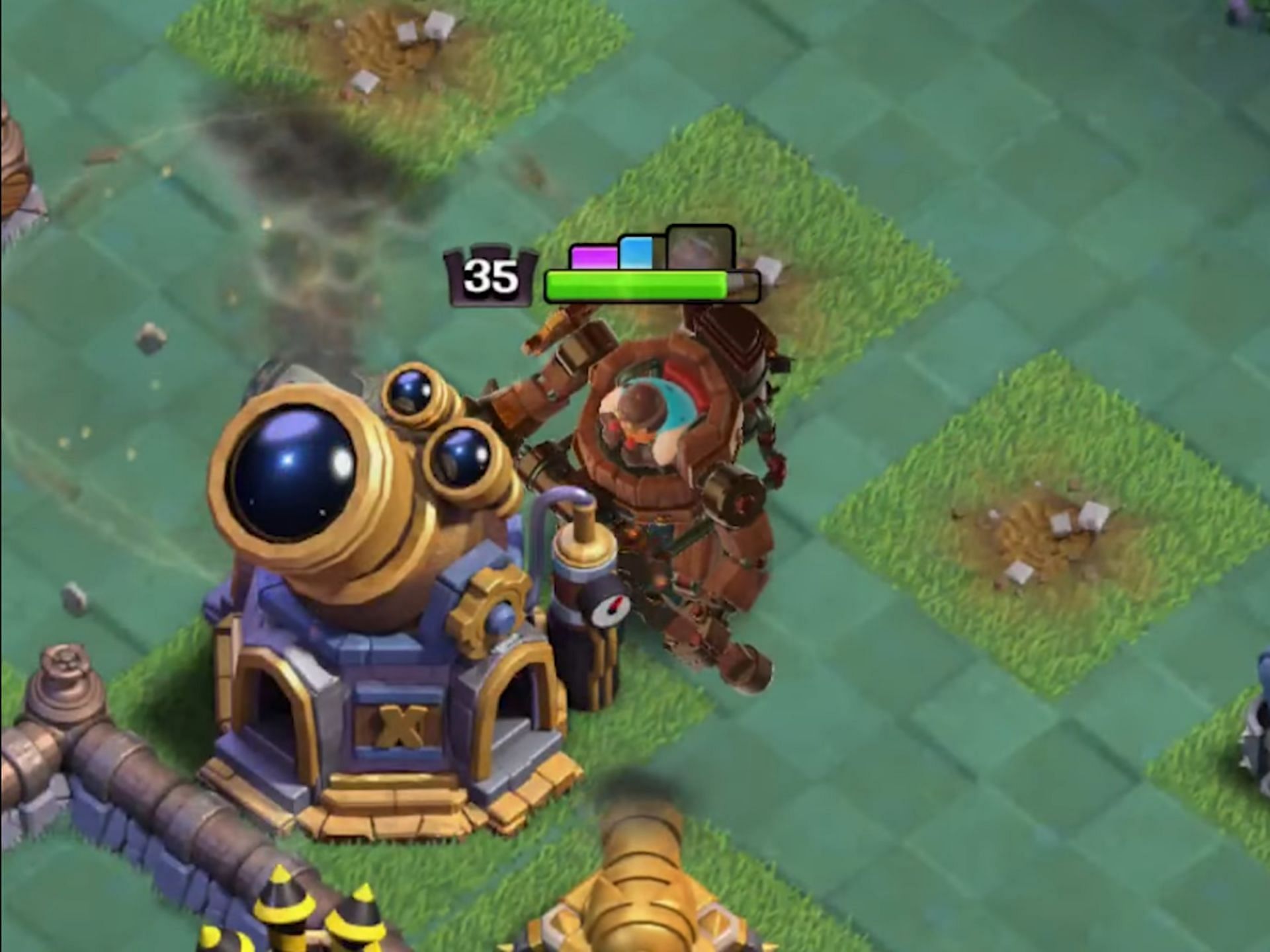 Battle Machine attacking the building (Image via Supercell)