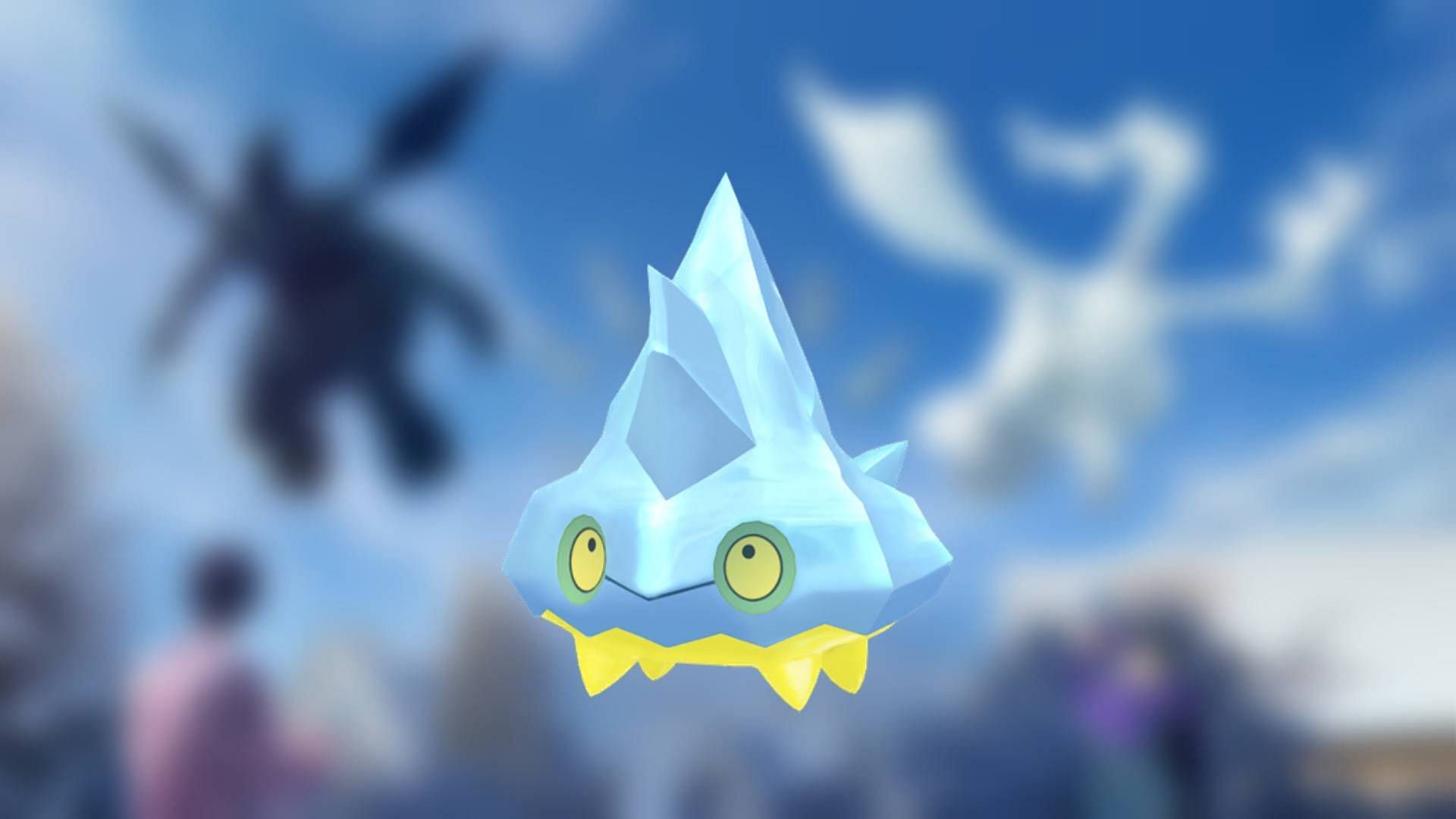 Shiny Bergmite can rarely be encountered in Pokemon GO (Image via Niantic)