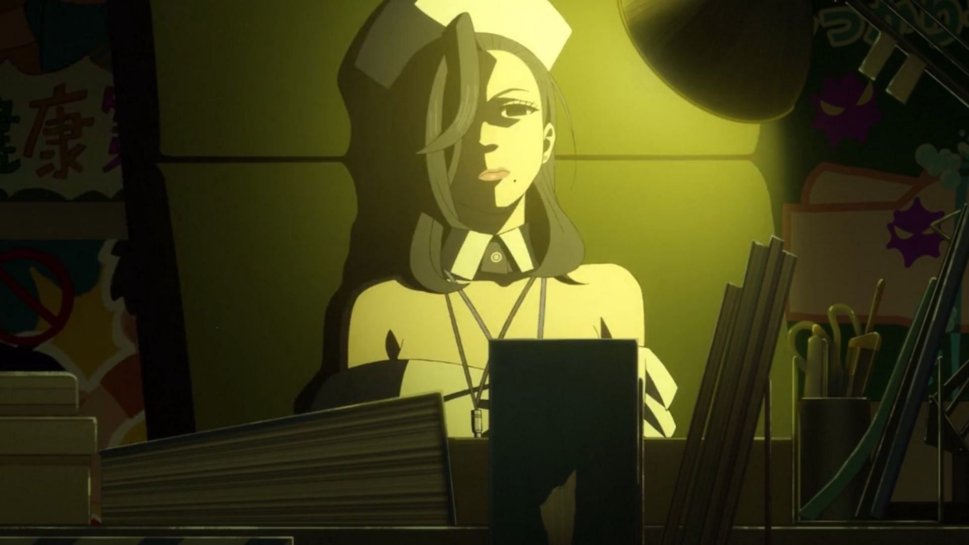 Queen sensei in her room as shown in the anime (Image via Science Saru)