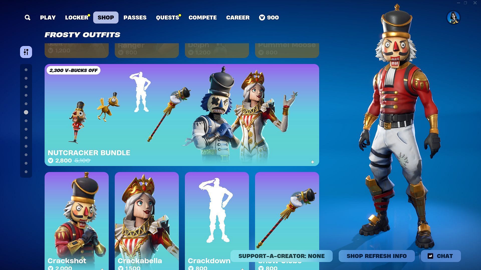 You can now purchase the Crackshot and Crackabella skins in Fortnite (Image via Epic Games)