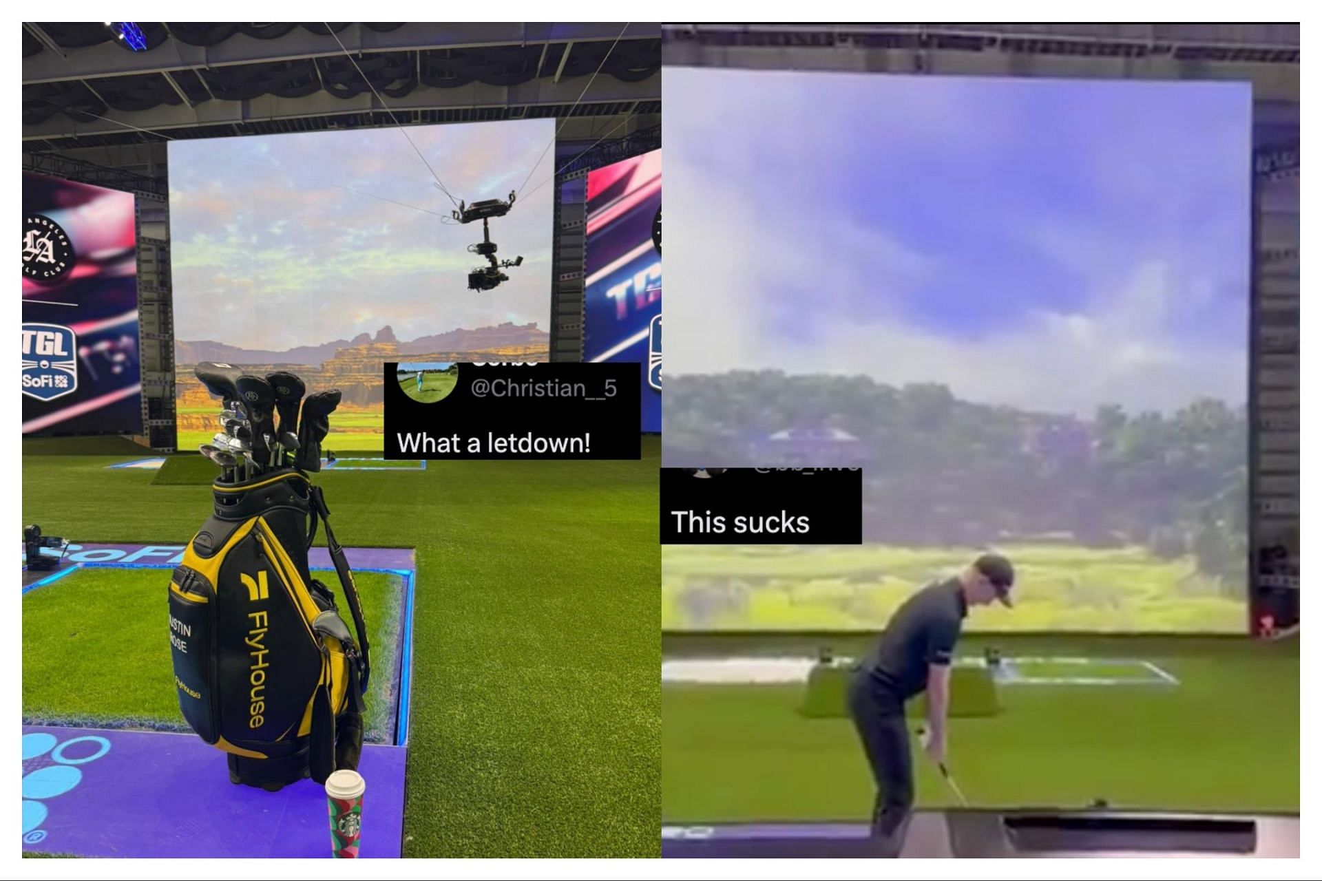 Justin Roses teases TGL screen (Image via x@justinrose99, x@Christian__5, x@bb_investm)