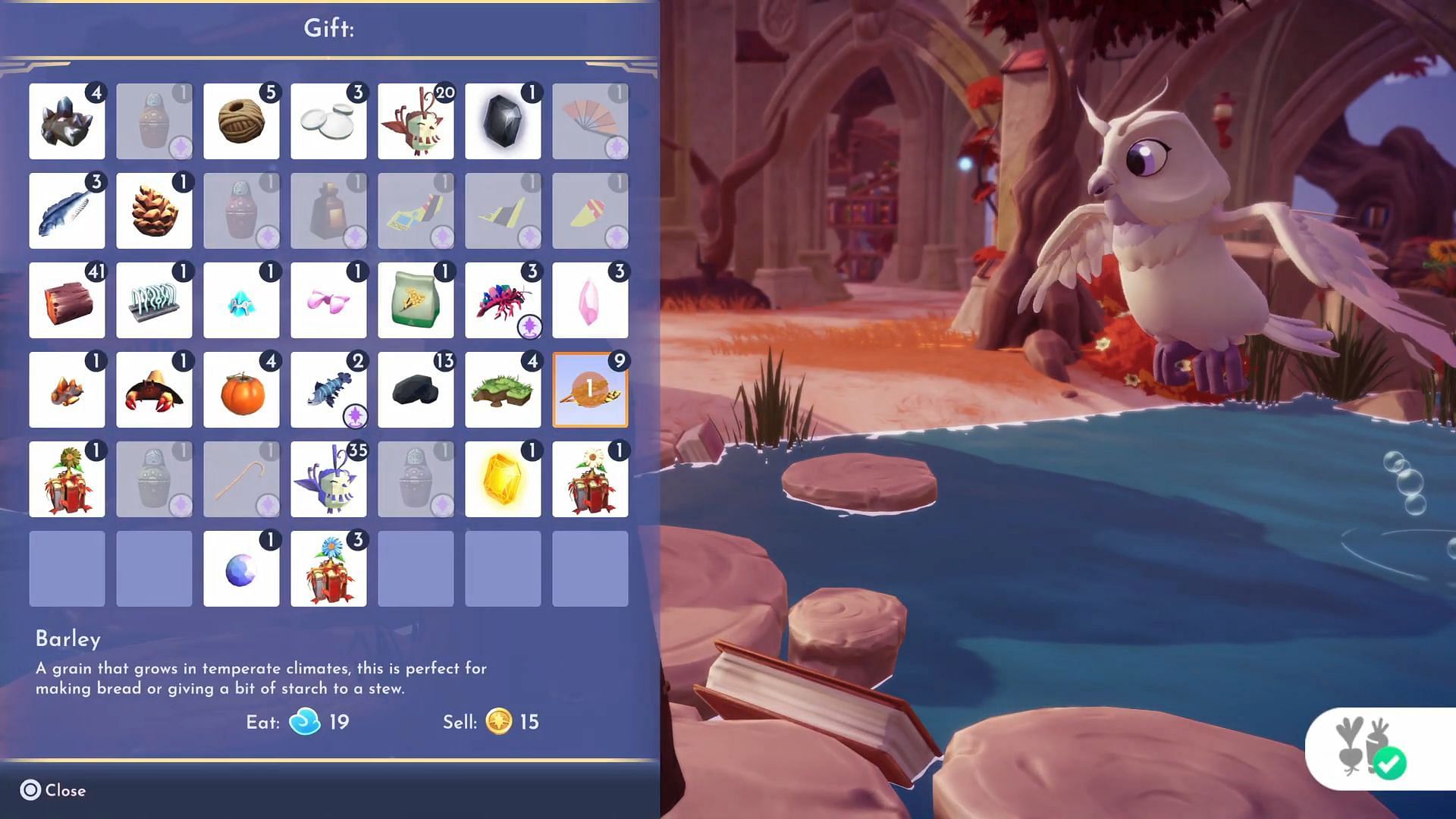 Owls love Barley (Image via YouTube/@GreymaneGames || Gameloft)