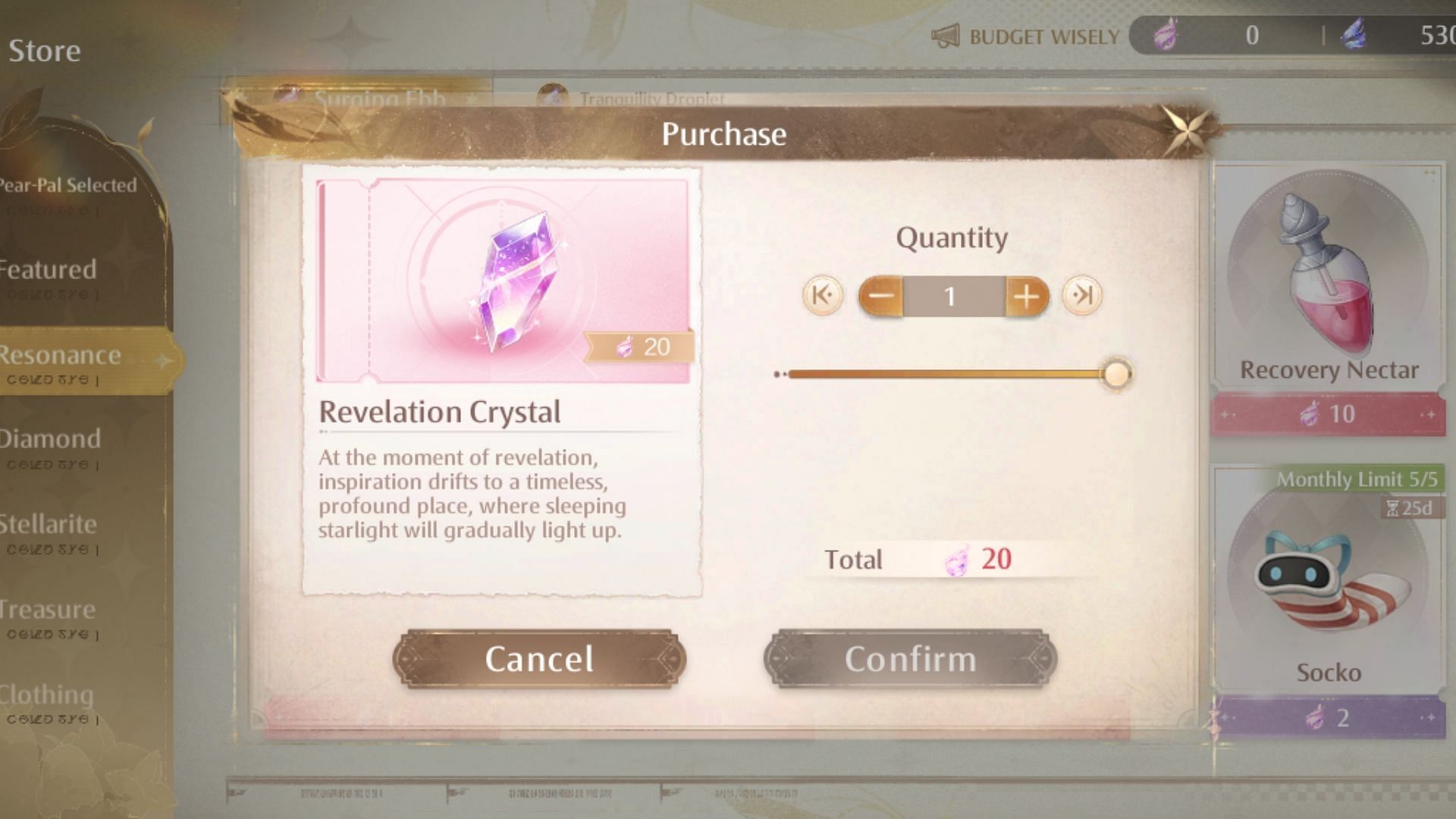 Revelation Crystal in Infinity Nikki