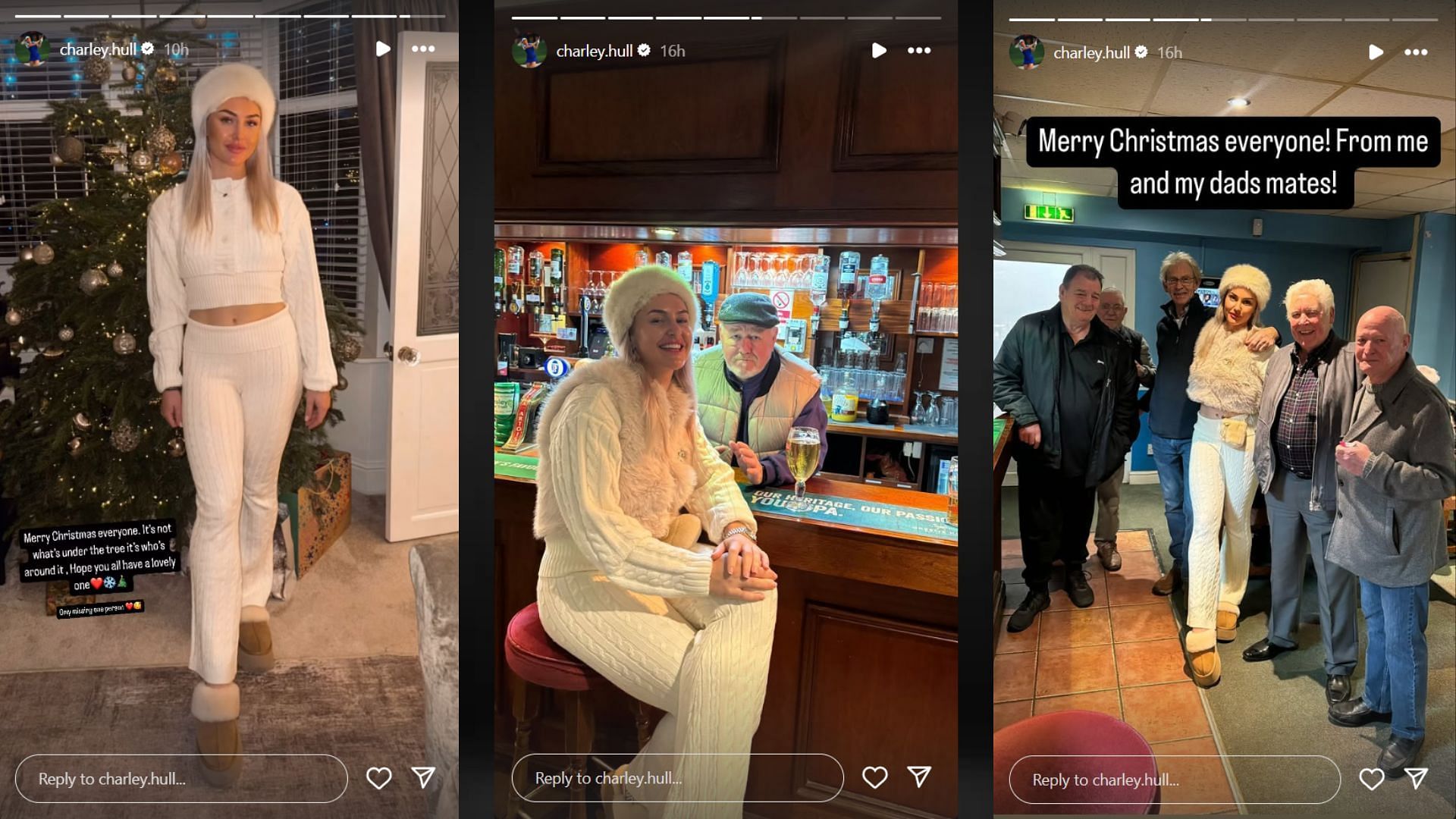 Screenshots of Charley Hull&#039;s Instagram Story (Images via @charley.hull/Instagram)