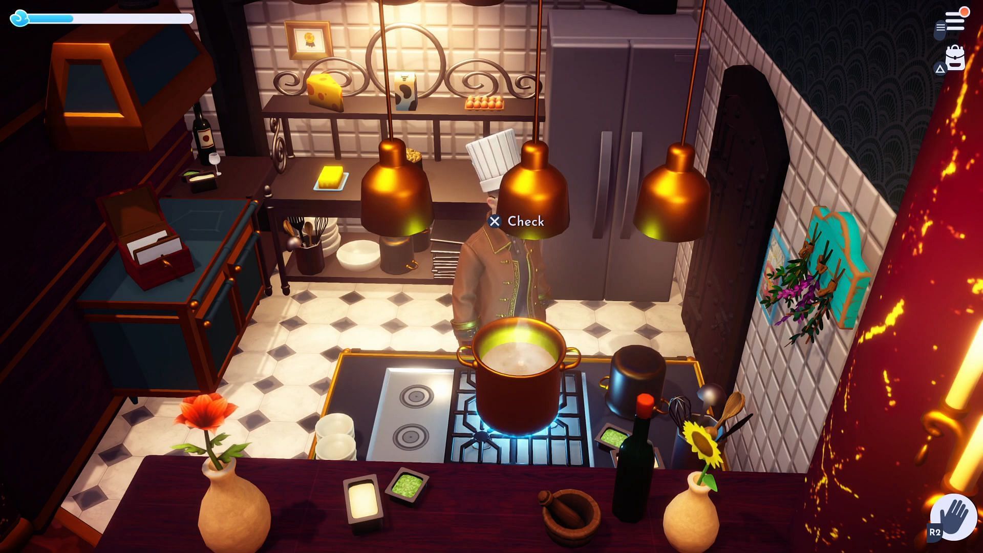 The meal can be prepared at the cooking station (Image via Gameloft)