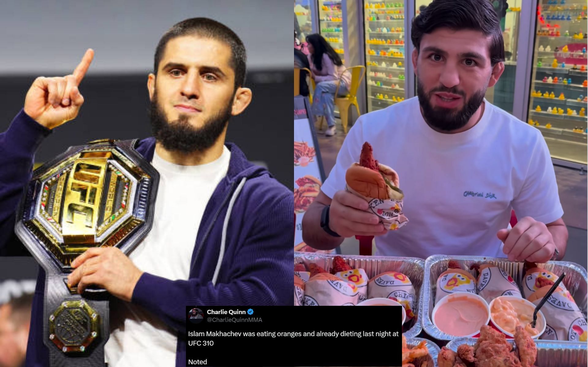 Arman Tsarukyan (right) shares last meal before dieting to face Islam Makhachev (right) [Image credits: Getty Images]