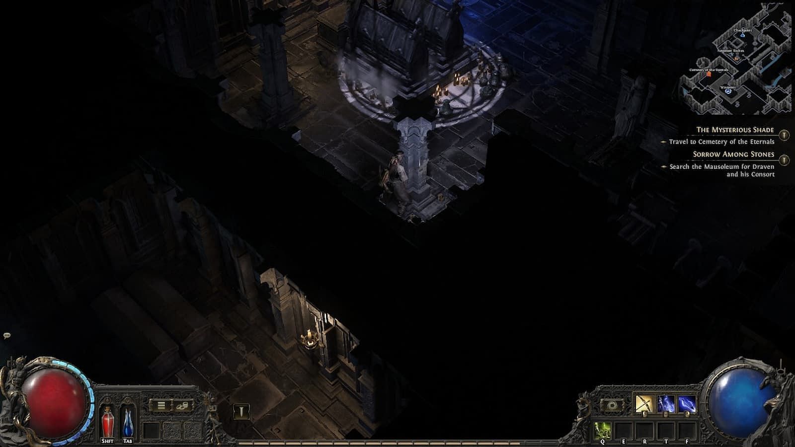 This area in Tomb of The Consort grants a bulk amount of Gold in pressing situations (Image via GGG)