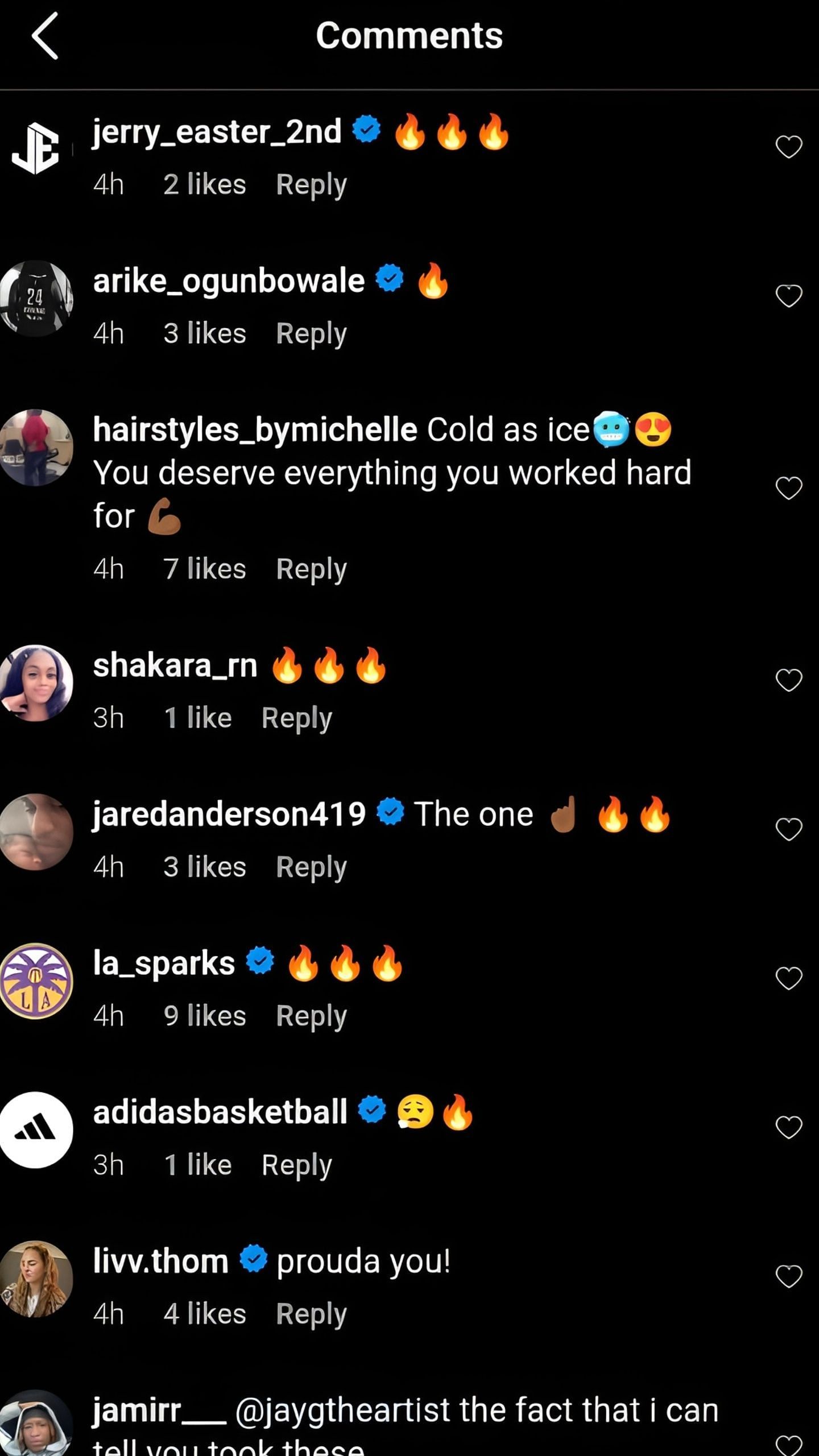 Comments on Zia Cooke&#039;s post [Credit: IG/@ z.loading_]