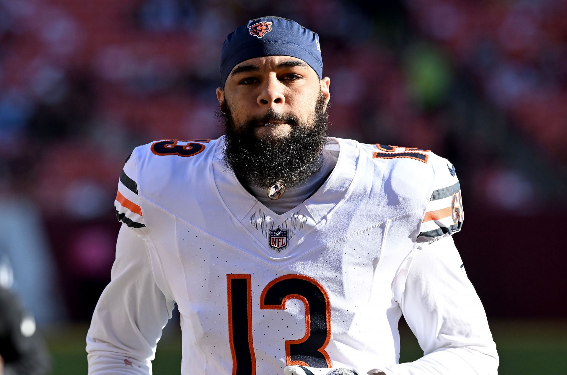 Keenan Allen #13 of the Chicago Bears at the Chicago Bears v Washington Commanders (Image via Getty)