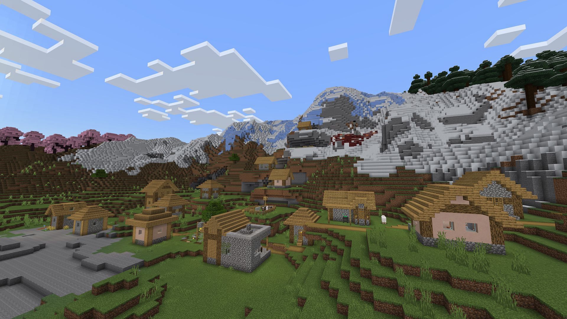 Elysium is one of the best Minecraft Bedrock blacksmith seeds (Image via Mojang Studios)