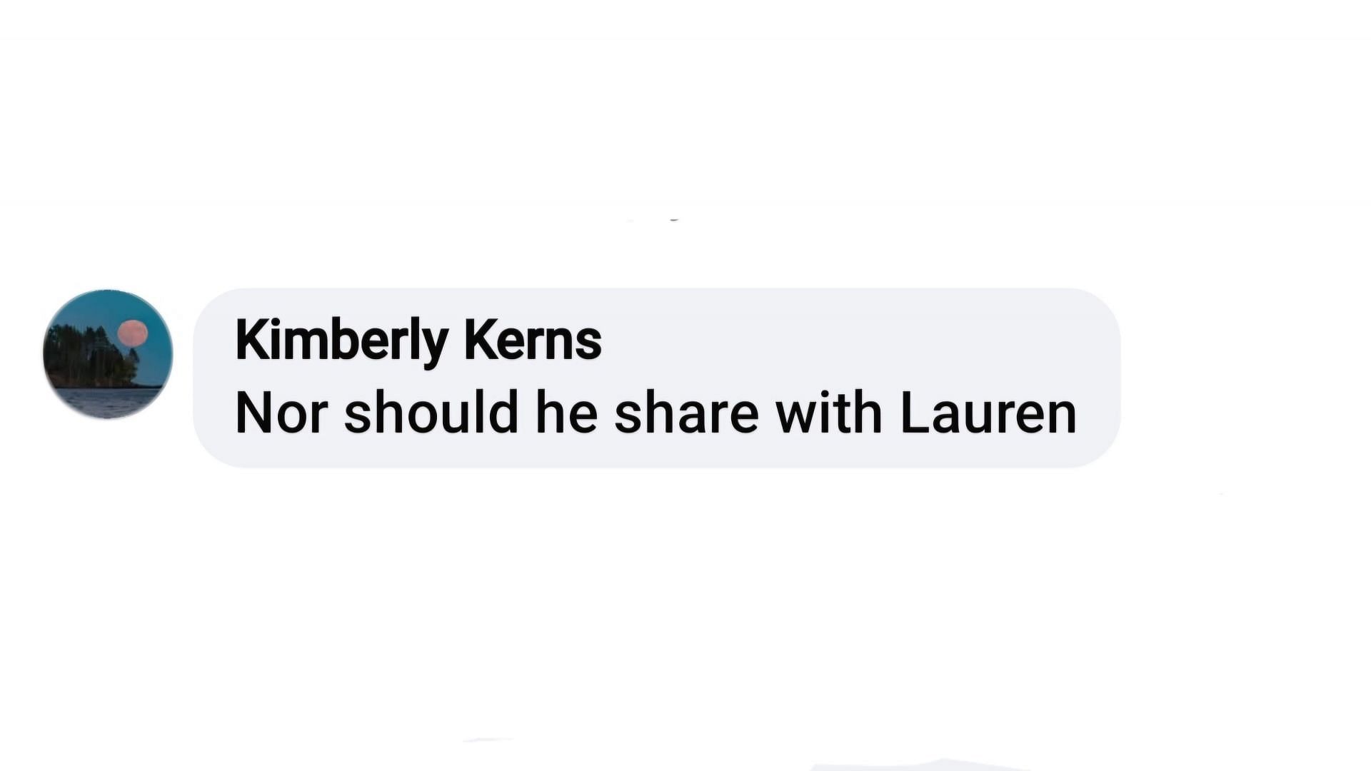 A fan comment added that such details must also not be discussed with Michael&#039;s wife Lauren (Image via Kathleen Niami Vettori / Facebook)