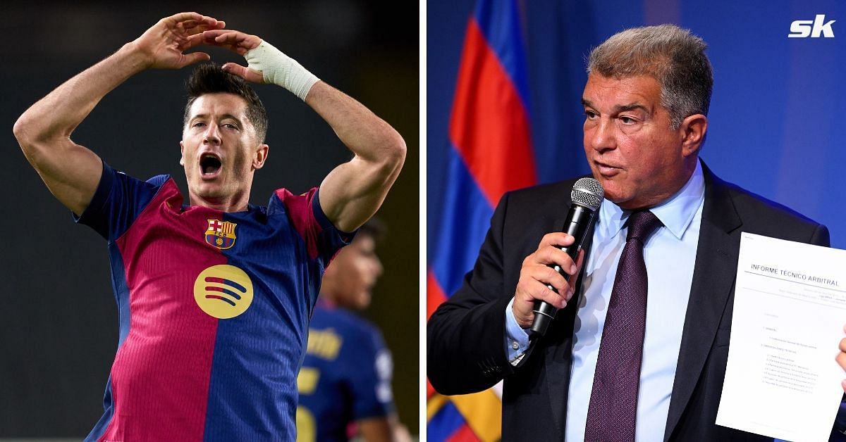 Robert Lewandowski (left) &amp; Joan Laporta (right) - (Image: All images from Getty)