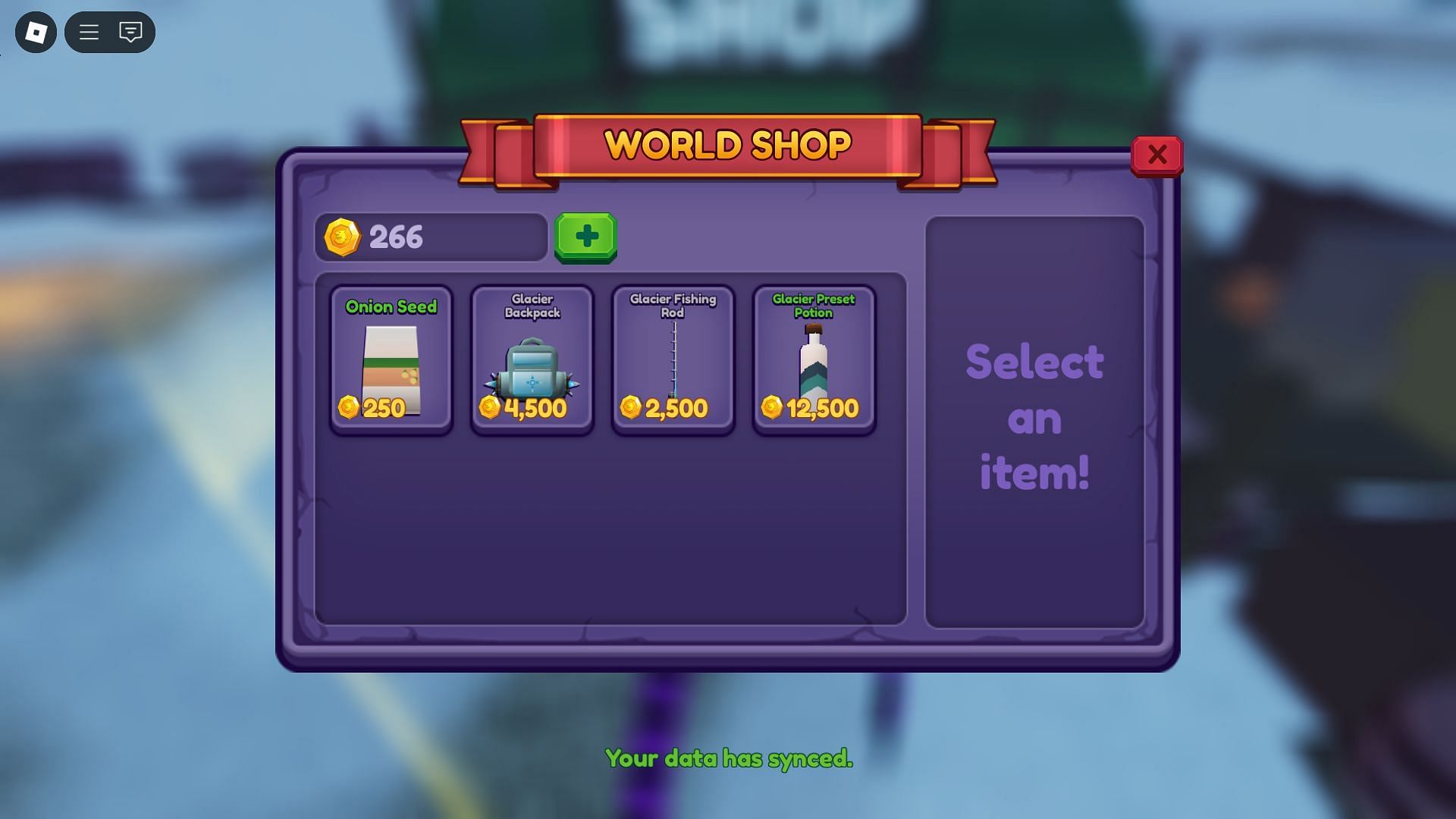 The Tundra World Shop (Image via Roblox)