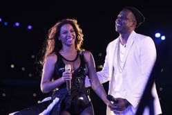 Ex-NFL star Larry Johnson claims seeing children walk into Jay-Z and Beyonce's rap party in Colorado at 11 pm