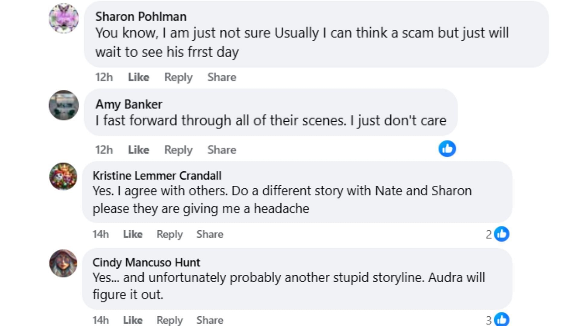 Fan reactions (Image via Facebook/@Young and Restless Canadian Day Ahead Recaps - Soaps Spoilers)