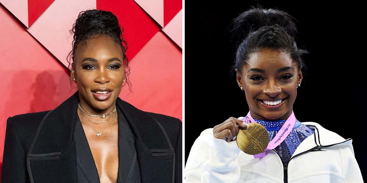 Serena Williams shares strongly worded message for Simone Biles. PHOTO: Both from Getty Images