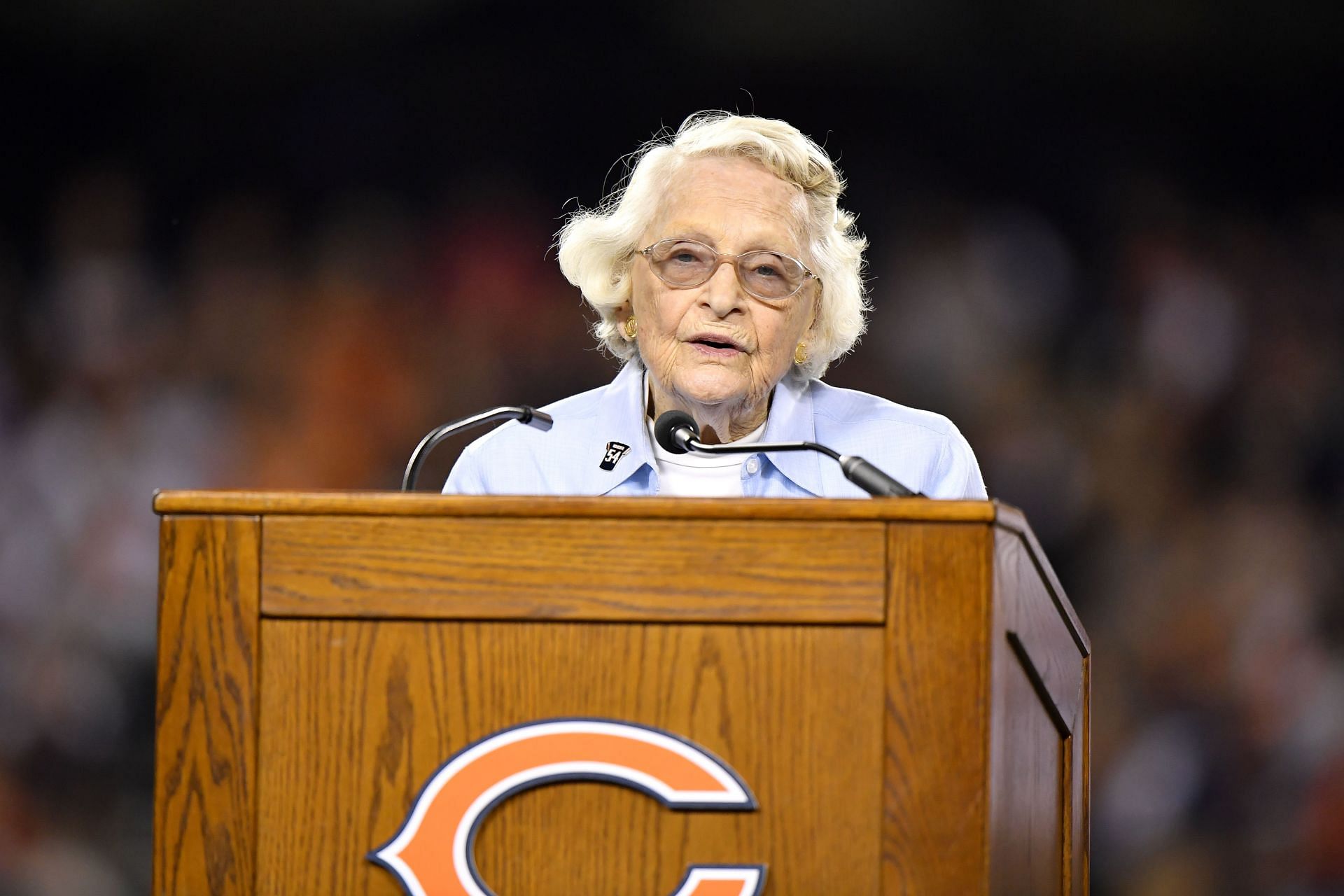 Virginia Halas McCaskey at Seattle Seahawks v Chicago - Source: Getty