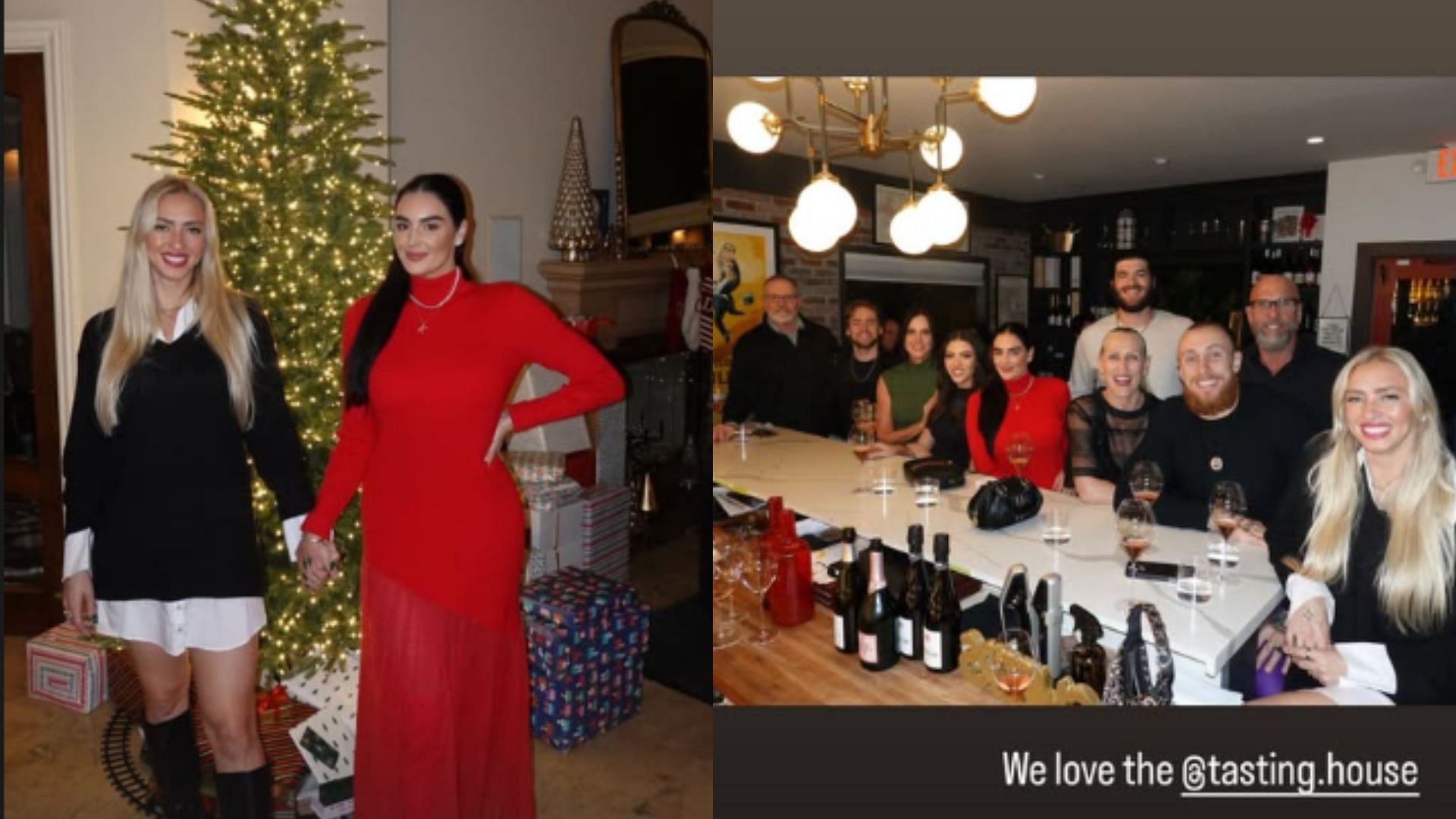 Claire Kittle shared photos of their holiday celebration. (Photos via Instagram)