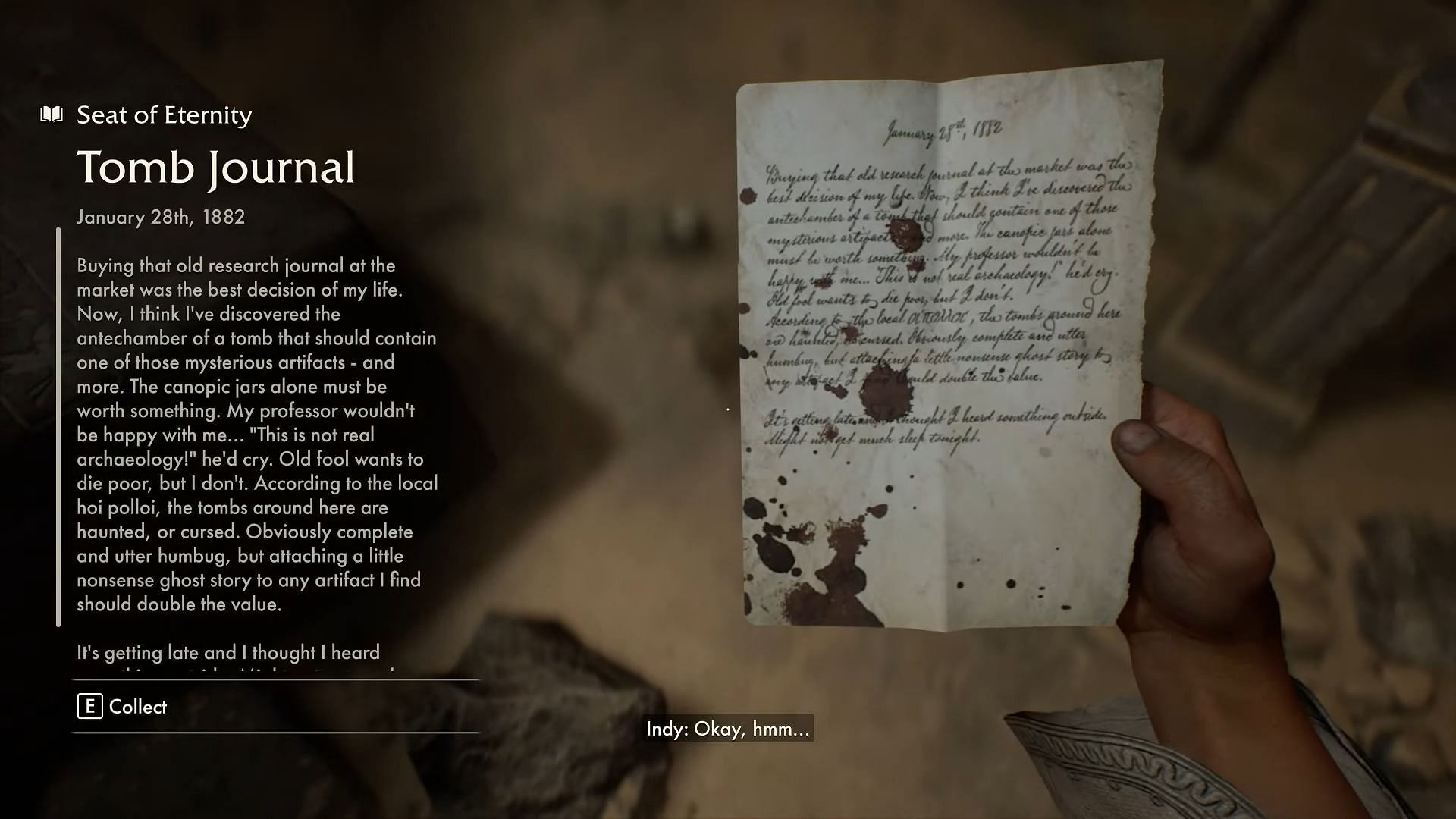 Read the note you will find near the sarcophagus (Image via Bethesda Softworks)