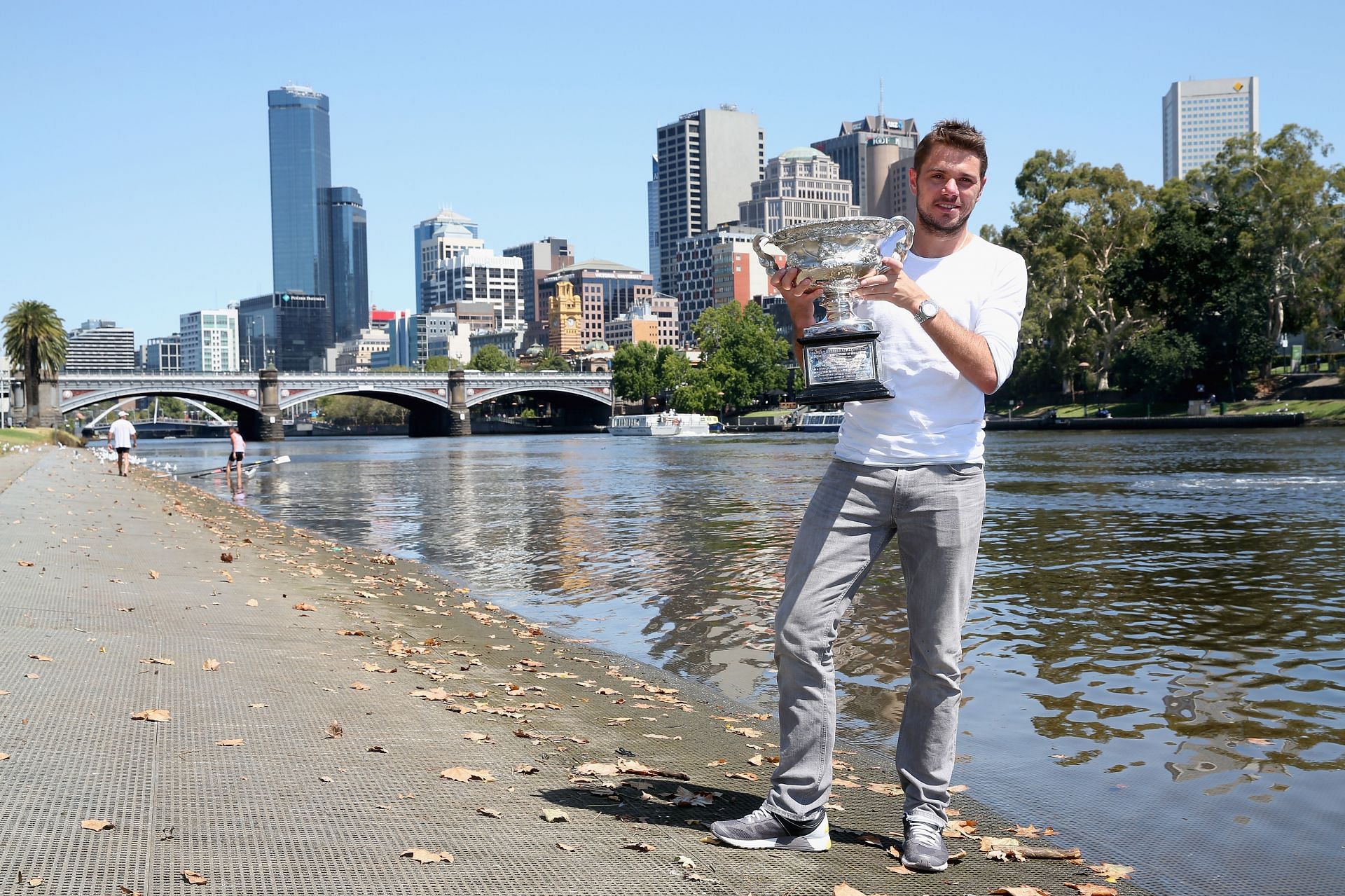 Stan Wawrinka as the Australian Open 2014 champion (Image via Getty)