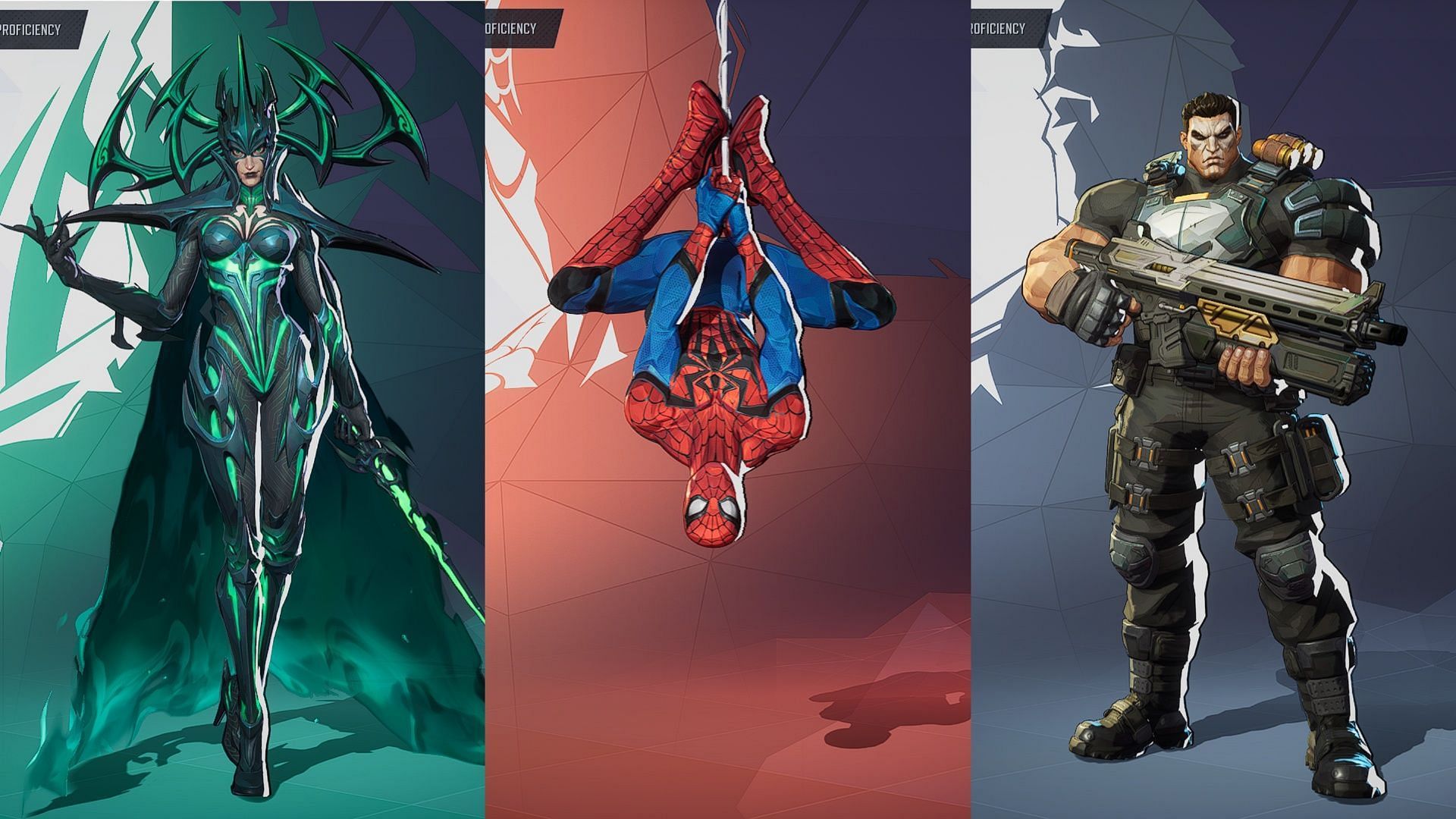 Hela, Spiderman, and The Punisher are some of the top duelists to pick in Yggsard (Image via NetEase Games)