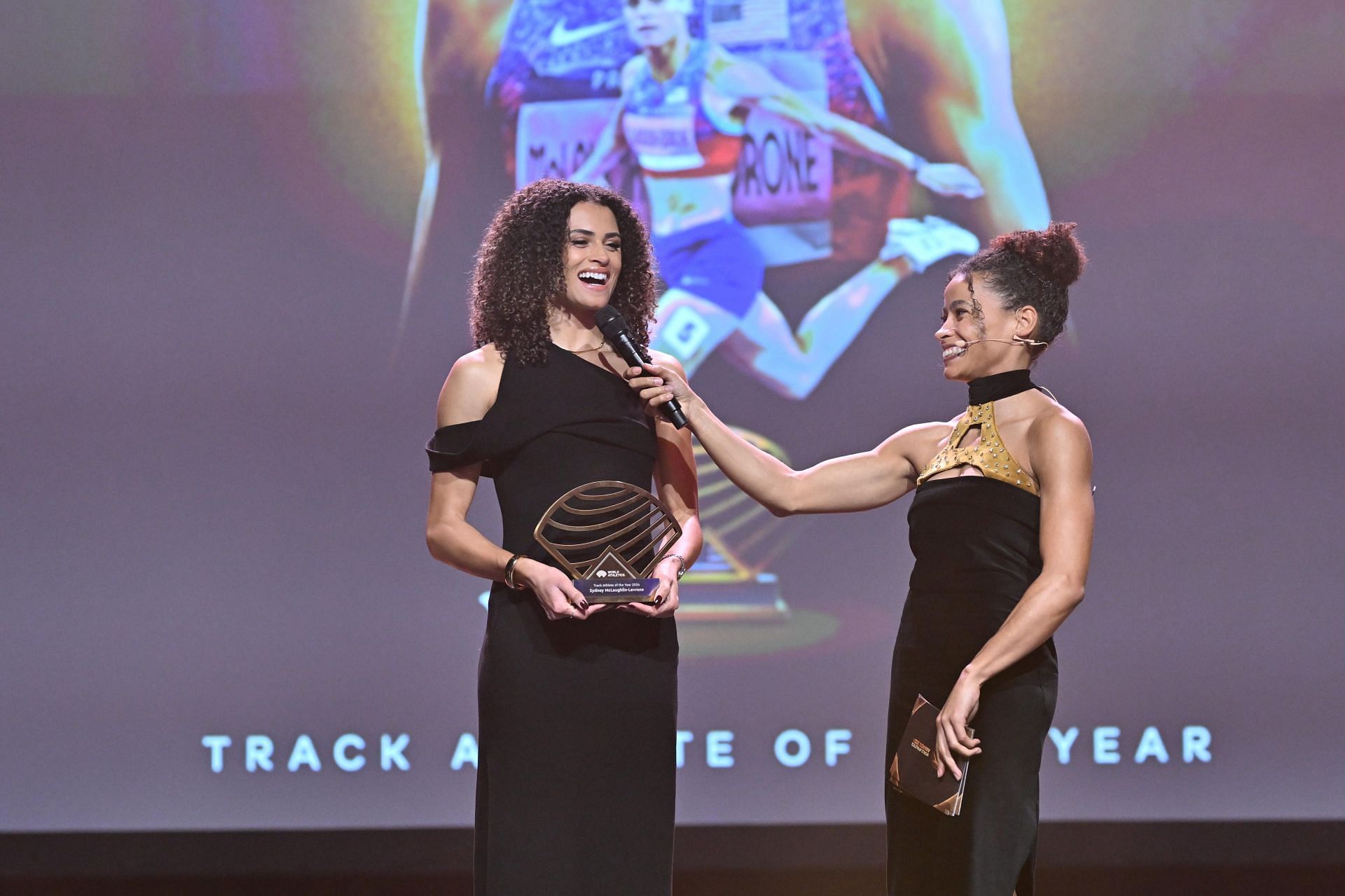 World Athletics Awards 2024 - Sydney McLaughlin-Levrone speaks after winning the Female Track Athlete of The Year award (Source: Getty)