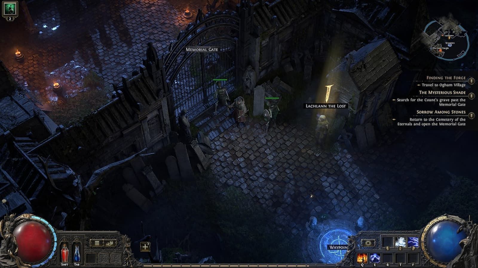 explore how to open the memorial gate in path of exile 2 sorrow among stones