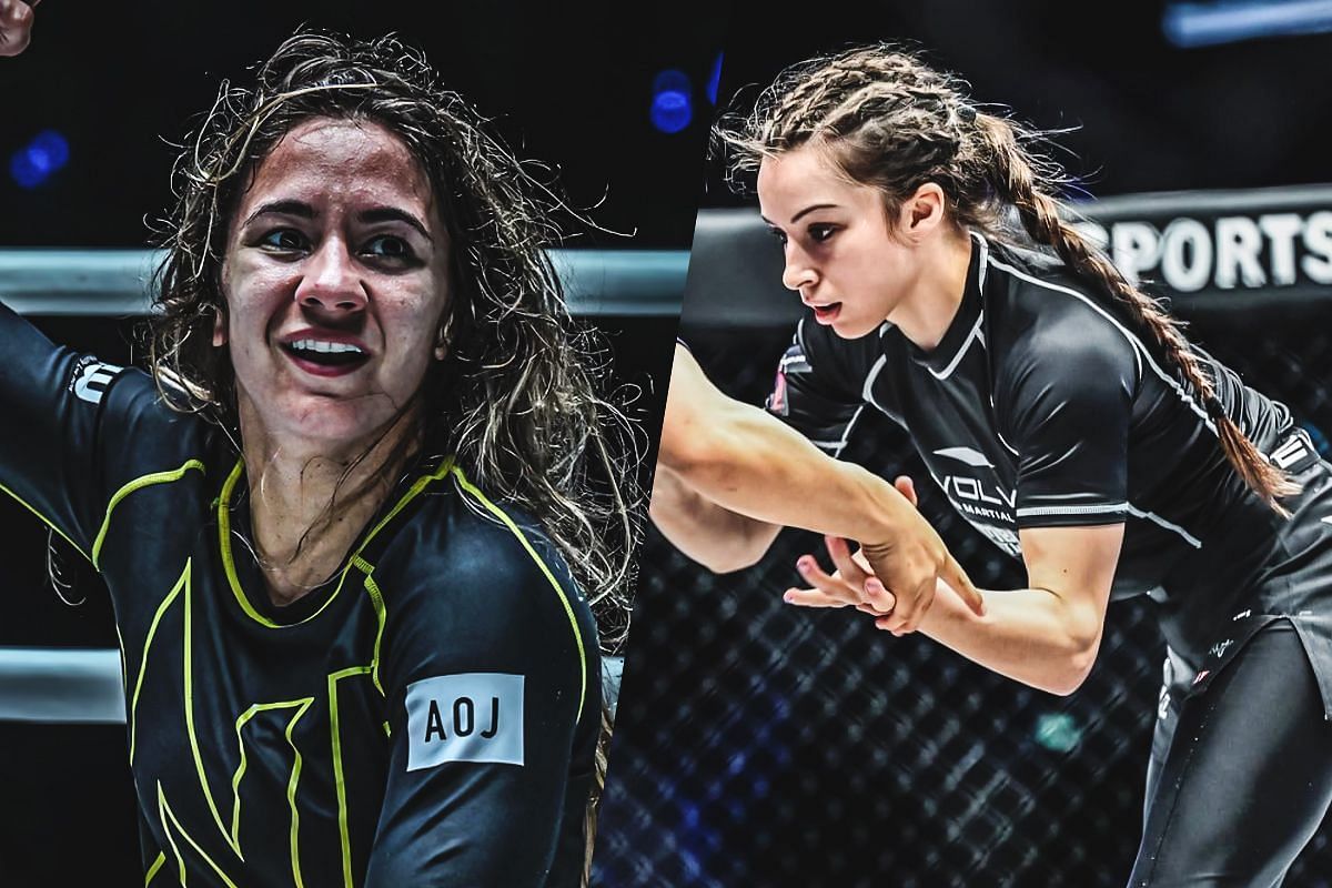 Mayssa Bastos (left) and Danielle Kelly (right). [Photos from ONE Championship]