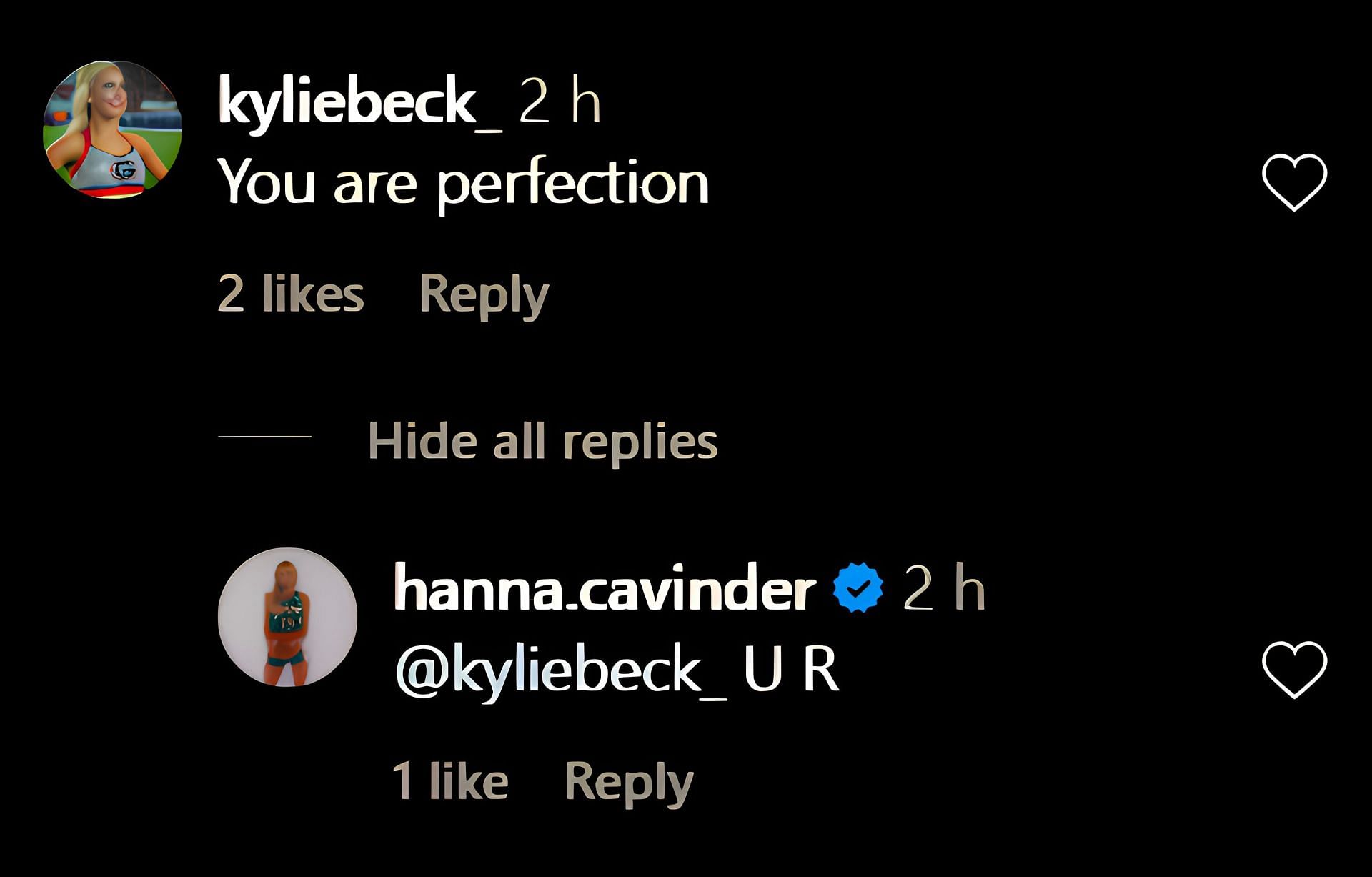 Carson Beck&#039;s sister reacts to Hanna Cavinder&#039;s post