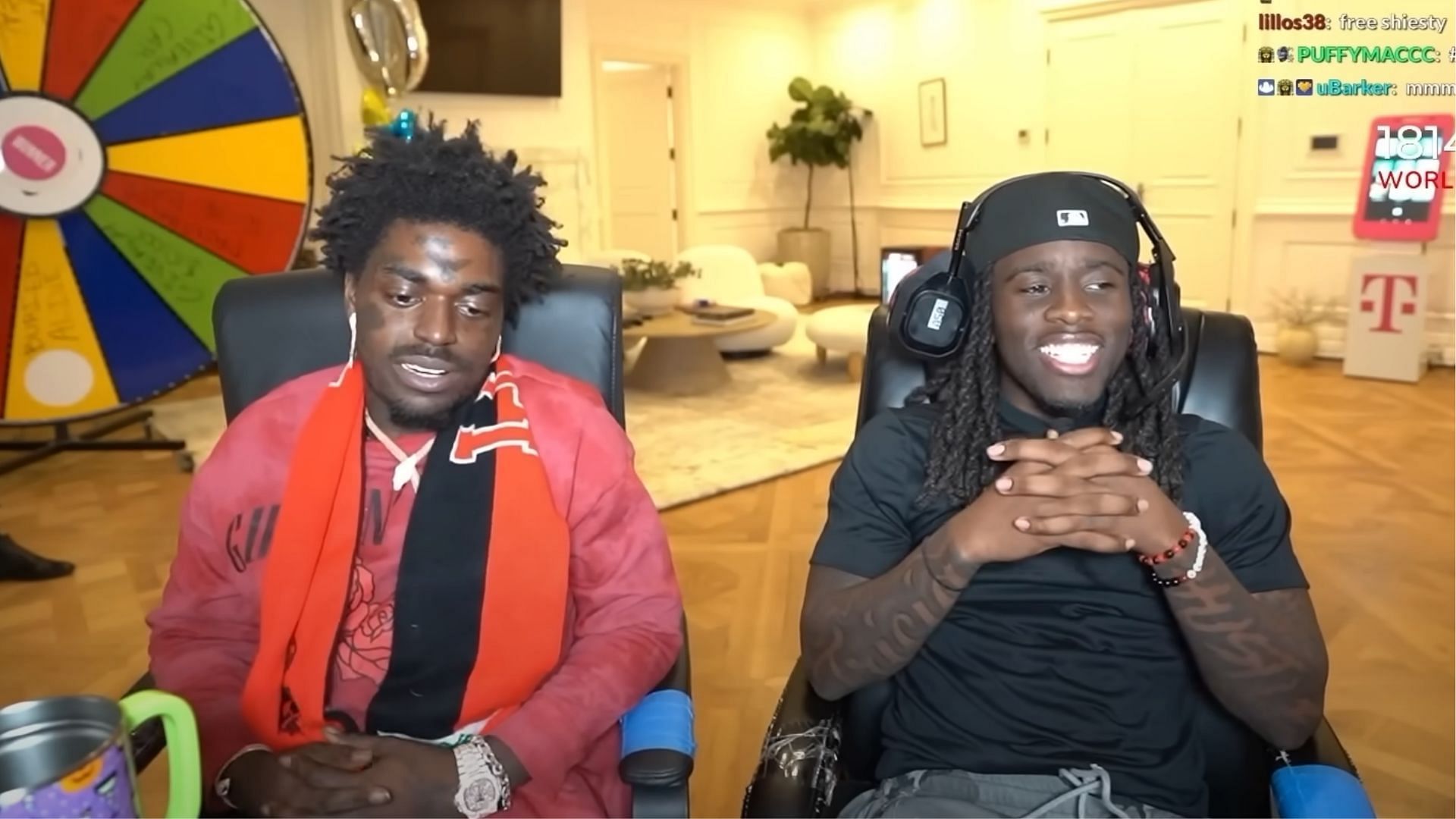 Kai Cenat&#039;s interaction with Kodak Black was a bit more controversial than most celebrity appearances on his channel (Image via Kai Cenat Live/YouTube)