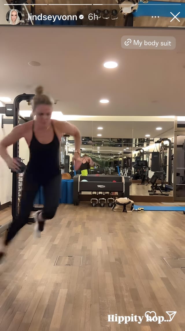 Lindsey Vonn shares training highlights involving weightlifting