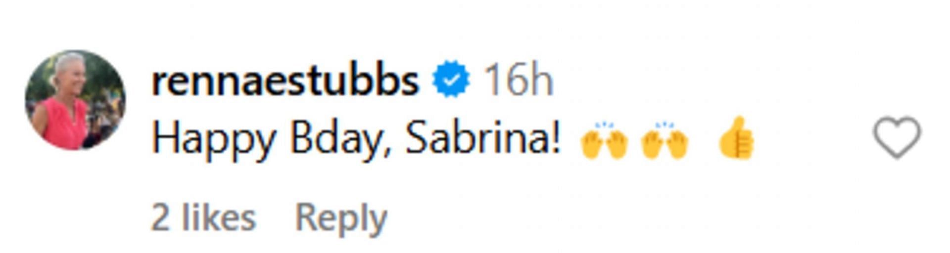 Rennae Stubbs wishes Sabrina Ionescu on her 27th birthday (Image Source: Instagram)