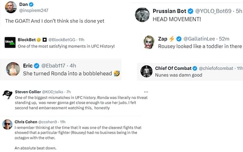 Fan reactions [Screenshots courtesy: @OnPointMMA on X]