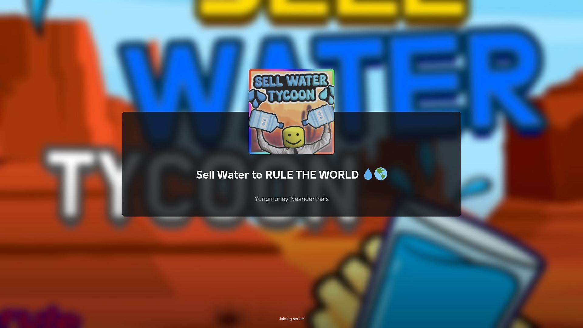 Roblox Sell Water to Rule the World