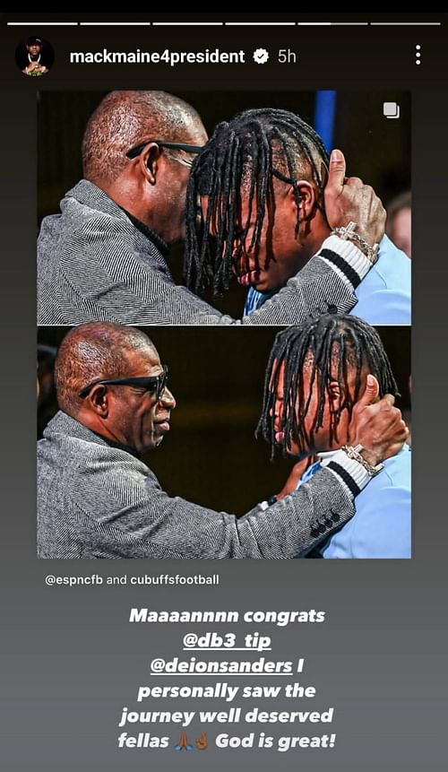 Travis Hunter (Credits: Mack Maine Instagram)