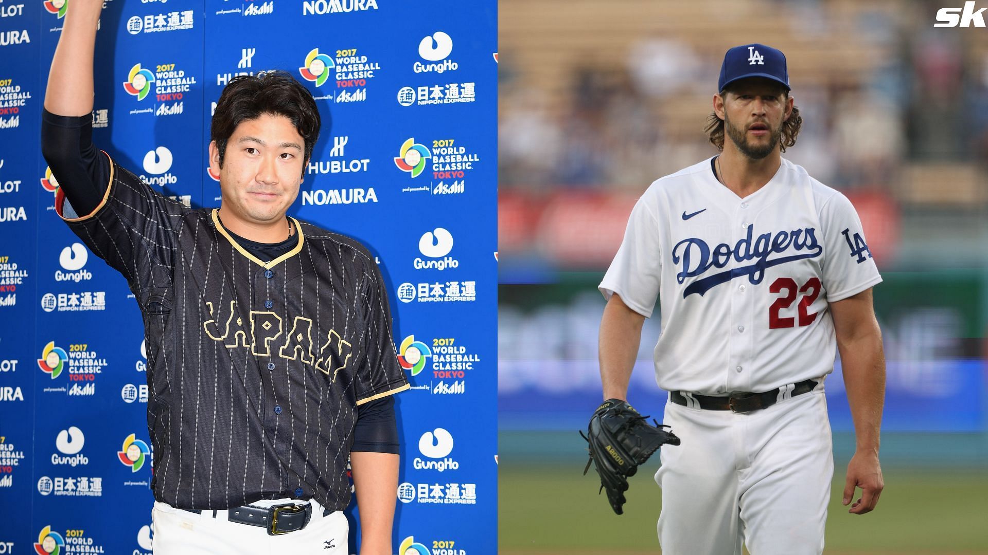 Pitcher Tomoyuki Sugano of Japan applauds fans after his interview after the World Baseball Classic Pool B Game Three between Japan and Australia at Tokyo Dome (Source: Getty)