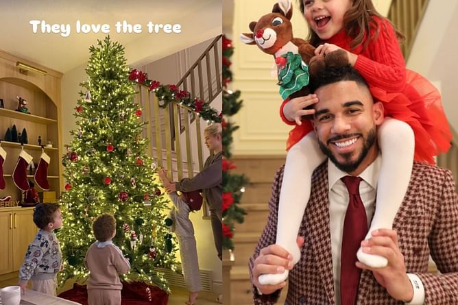 In Photos: Evander Kane celebrates Christmas early with pregnant fiancee Mara Teigen and 3 kids