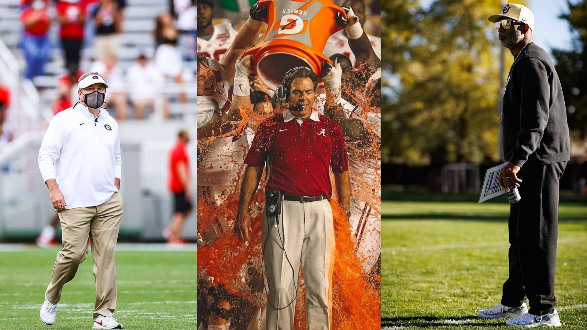 Kirby Smart, Nick Saban &amp; Deion Sanders (Smart, Alabama &amp; Colorado