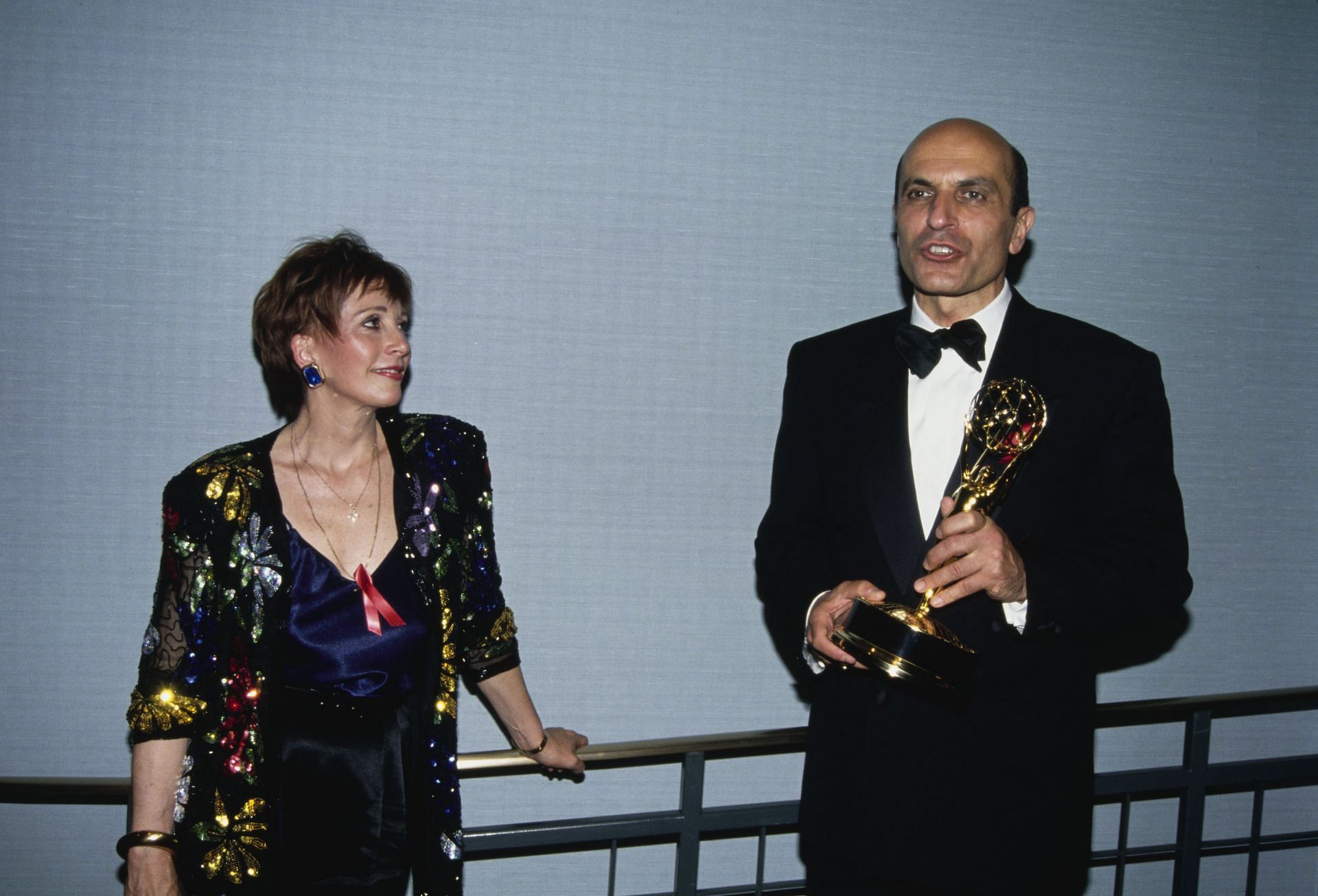 Thom Christopher And Wife Judy Holds Emmy Award - Source: Getty