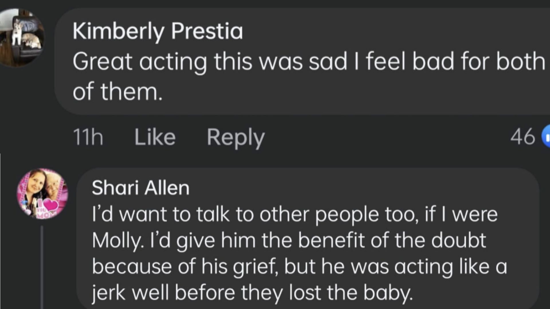 Screenshot of comments (Image via Facebook/@General Hospital)