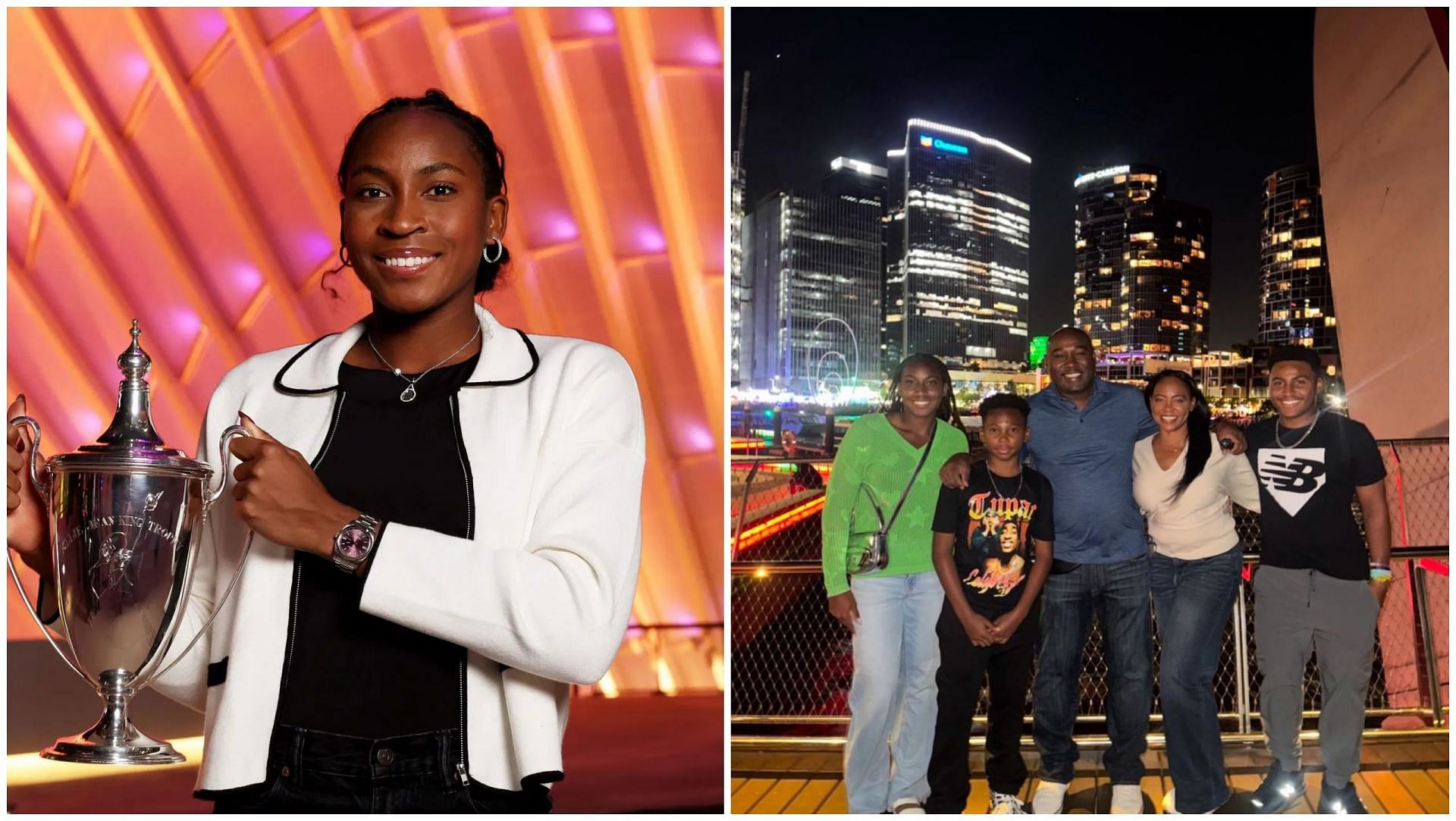 Gauff and her family in Australia during Christmas